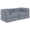 Stella Homewares Modular Pouffes - 2 Pack in Grey Fabric