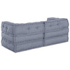 Stella Homewares Modular Pouffes - 2 Pack in Grey Fabric
