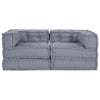 Stella Homewares Modular Pouffes - 2 Pack in Grey Fabric
