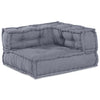 Stella Homewares 3-Seater Modular Pouffe Sofa - Grey Fabric