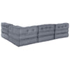 Stella Homewares 4-Seater Modular Pouffe Sofa - Grey Fabric