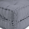 Stella Homewares 4-Seater Modular Pouffe Sofa in Grey Fabric