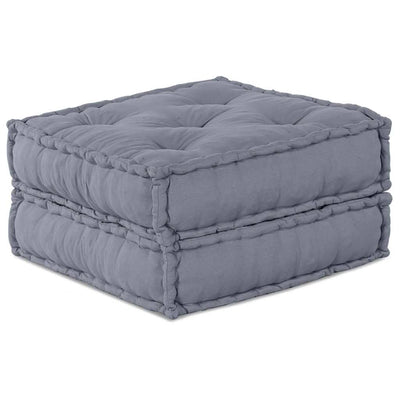 Stella Homewares 2-Seater Modular Pouffe Sofa in Grey Fabric