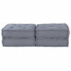 Stella Homewares 2-Seater Modular Pouffe Sofa in Grey Fabric