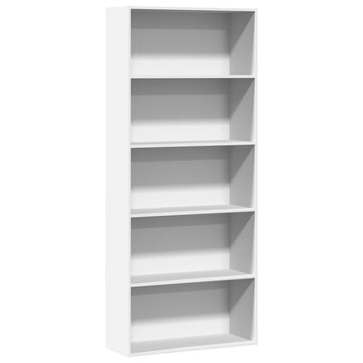 Stella Homewares Book Cabinet White 80x30x189 cm Engineered Wood