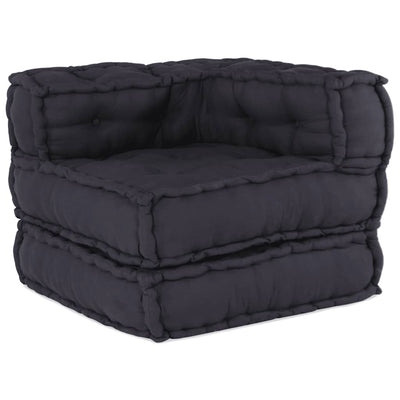 Stella Homewares Modular Pouffe Anthracite 70x70x54 Fabric