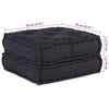 Stella Homewares Modular Pouffe Anthracite 70x70x36 Fabric