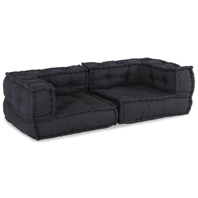 Stella Homewares Modular Pouffe Anthracite 140x70x36 Fabric