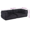Stella Homewares Modular Pouffe Anthracite 140x70x36 Fabric