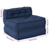 Stella Homewares Modular Pouffe Indigo 70x54 Fabric