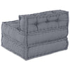 Stella Homewares Grey Modular Pouffe 70x70x54 Fabric