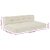 Stella Homewares Pallet Sofa Cushion 2 pcs Cream Fabric