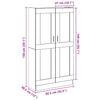 Stella Homewares Highboard Artisan Oak 82,5x30,5x150 cm Engineered Wood