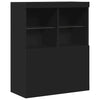 Stella Homewares Sideboard Black 81x37x100 cm Engineered Wood