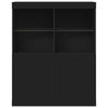 Stella Homewares Sideboard Black 81x37x100 cm Engineered Wood