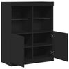 Stella Homewares Sideboard Black 81x37x100 cm Engineered Wood