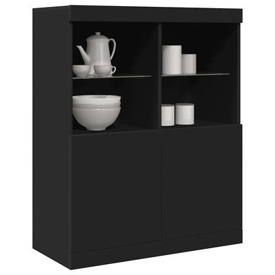 Stella Homewares Sideboard Black 81x37x100 cm Engineered Wood