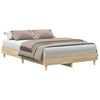 Stella Homewares Bed Frame No Mattress Sonoma Oak 135x190 cm Engineered Wood