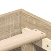 Stella Homewares Bed Frame No Mattress Sonoma Oak 135x190 cm Engineered Wood
