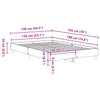 Stella Homewares Bed Frame No Mattress Sonoma Oak 135x190 cm Engineered Wood