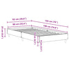 Stella Homewares Bed Frame No Mattress Sonoma Oak 90x190 cm Engineered Wood
