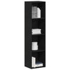 Stella Homewares Book Cabinet Black oak 36 x 30 x 143 cm Engineered Wood