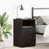 Stella Homewares Bedside Cabinet Black oak 40 x 35 x 65 cm Engineered wood