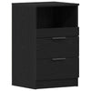 Stella Homewares Bedside Cabinet Black oak 40 x 35 x 65 cm Engineered wood