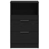 Stella Homewares Bedside Cabinet Black oak 40 x 35 x 65 cm Engineered wood