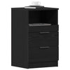 Stella Homewares Bedside Cabinet Black oak 40 x 35 x 65 cm Engineered wood