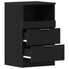 Stella Homewares Bedside Cabinet 2 pcs Black oak 40 x 35 x 65 cm Engineered wood
