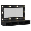 Stella Homewares Mirror Cabinet Black oak 90 x 31.5 x 62 cm Engineered Wood