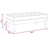 Stella Homewares Bench Black 113 x 57 x 39 cm Velvet