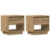 Stella Homewares Nightstand 2 pcs Artisan oak 45 x 34 x 44 cm Engineered wood