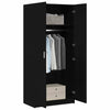 Stella Homewares Wardrobe Black Oak 80x51x180 cm Engineered Wood