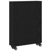 Stella Homewares Narrow Storage Trolley Black oak 48 x 13 x 68 cm