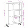 Stella Homewares Narrow Storage Trolley Black oak 48 x 13 x 68 cm