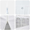 Stella Homewares Party Tent with 8 Sides - White - 4x4m PE