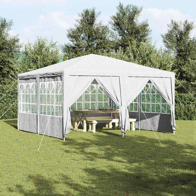 Stella Homewares Party Tent with 8 Sides - White - 4x4m PE