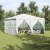 Stella Homewares Party Tent with 8 Sides - White - 4x4m PE
