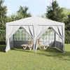 Stella Homewares Party Tent with 8 Sides - White - 4x4m PE