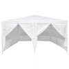Stella Homewares Party Tent with 8 Sides - White - 4x4m PE