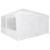 Stella Homewares Party Tent with 8 Sides - White - 4x4m PE
