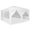 Stella Homewares Party Tent with 8 Sides - White - 4x4m PE