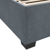 Stella Homewares Bed Frame with Mattress Other Dark grey 90 x 190 cm Velvet