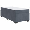 Stella Homewares Bed Frame with Mattress Other Dark grey 90 x 190 cm Velvet