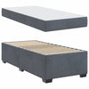 Stella Homewares Bed Frame with Mattress Other Dark grey 90 x 190 cm Velvet