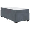 Stella Homewares Bed Frame with Mattress Other Dark grey 90 x 190 cm Velvet