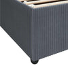 Stella Homewares Bed Frame with Mattress Other Dark grey 90 x 190 cm Velvet