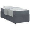 Stella Homewares Bed Frame with Mattress Other Dark grey 90 x 190 cm Velvet